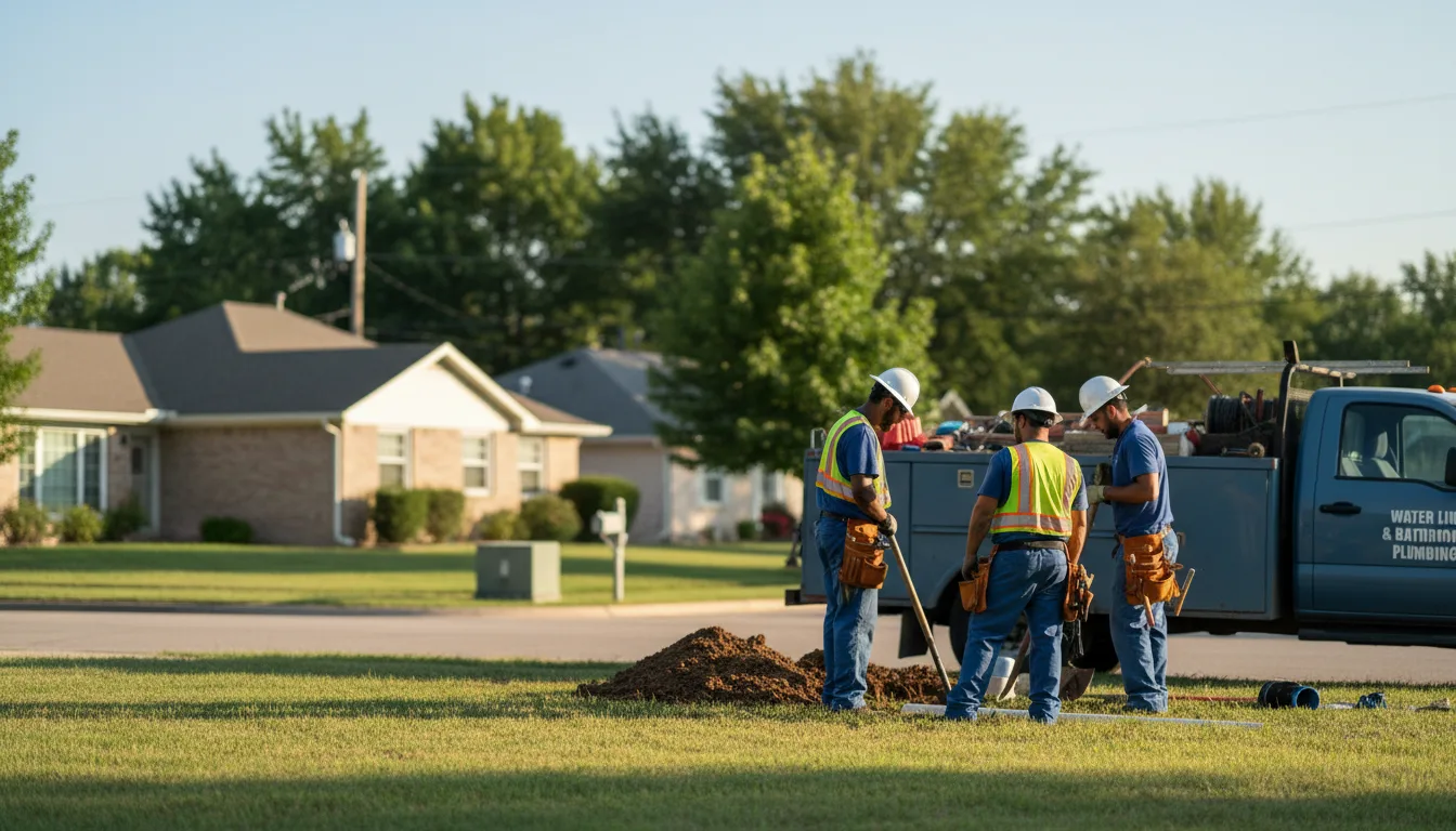 Residential water line and bathroom plumbing service in Falmouth, ME